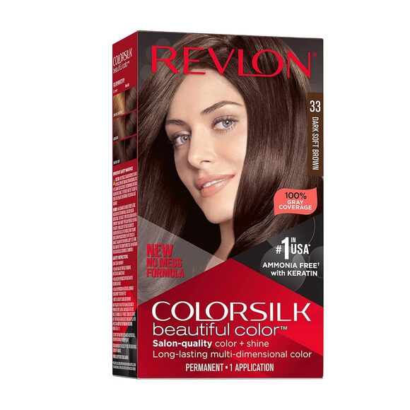 Revlon Colorsilk Permanent Hair Color 033 Soft Brown Ammonia Free Sealed Box - Picture 1 of 7